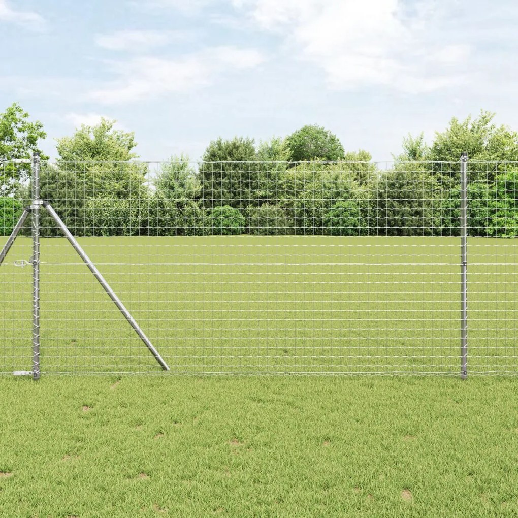Kerítésoszlopok 26 db Ø32 mm 150 cm Horganyzott Acél
