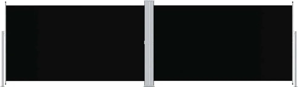vidaXL fekete behúzható oldalsó napellenző 180 x 600 cm