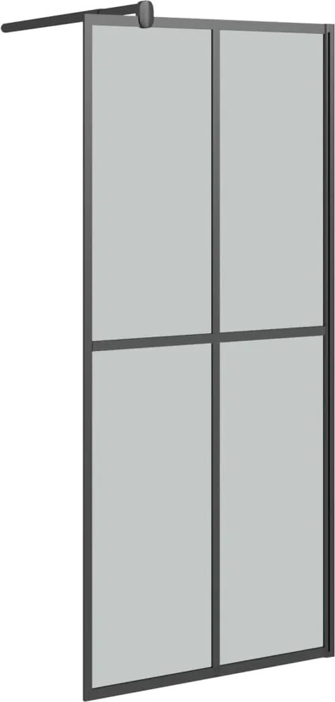 vidaXL sötét edzett üveg zuhanyfal küszöb nélküli zuhanyhoz 90x195cm