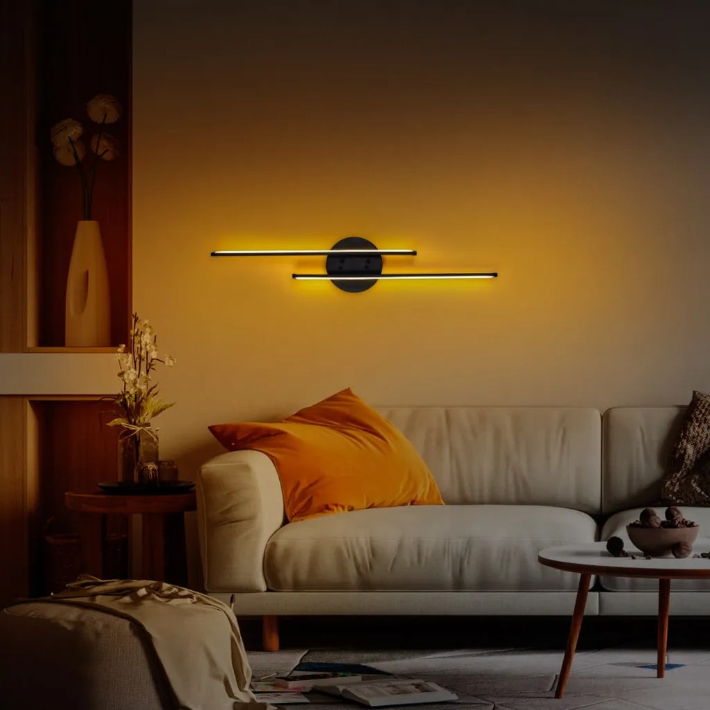 Umut 13299 fekete fém LED falilámpa