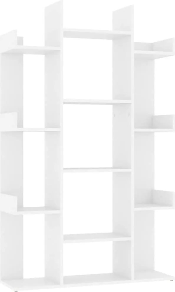 vidaXL fehér szerelt fa könyvszekrény 86 x 25,5 x 140 cm