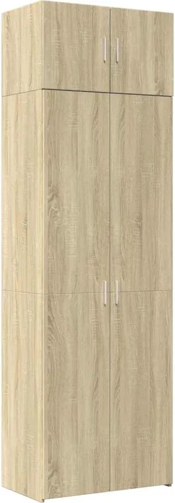 vidaXL sonoma tölgy szerelt fa tárolószekrény 70 x 42,5 x 225 cm