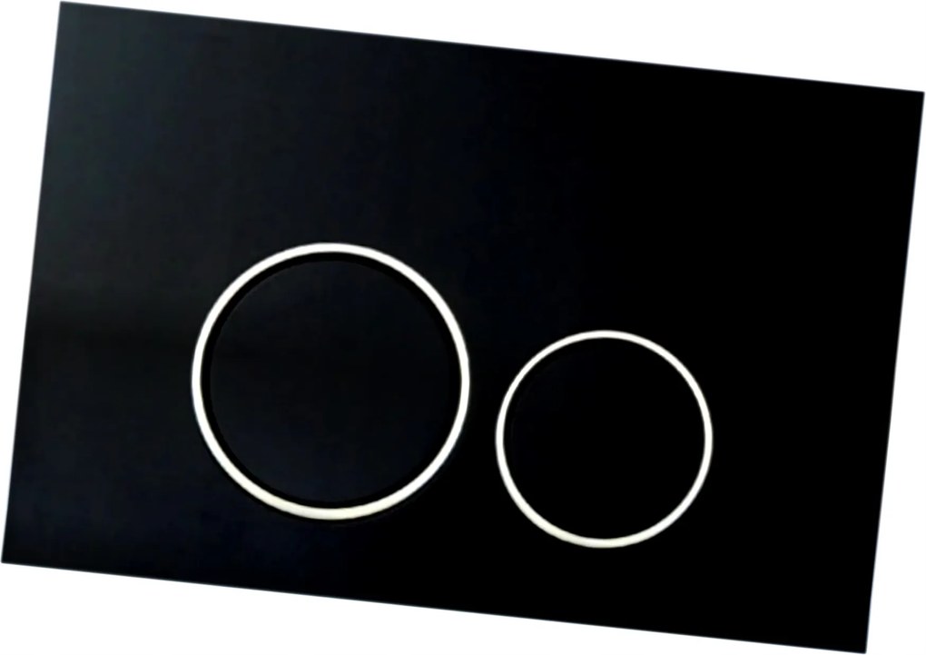 Öblítőgomb D fekete matt Alcaplast Delfin Alcadrain wc-hez