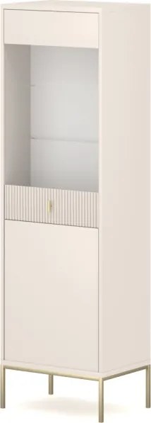 Üveges vitrin kasmír színben. MAGGIORE