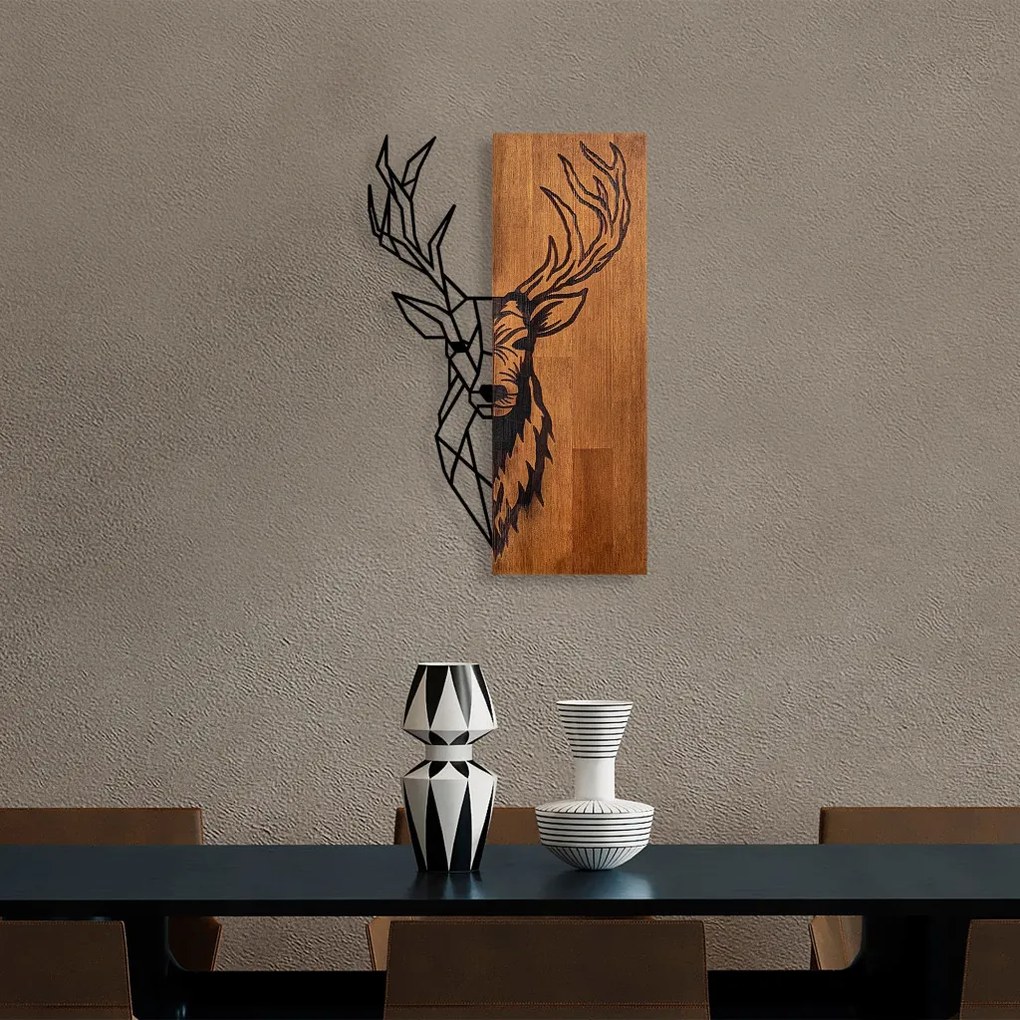 Red Deer 1 fa-fém faldekoráció