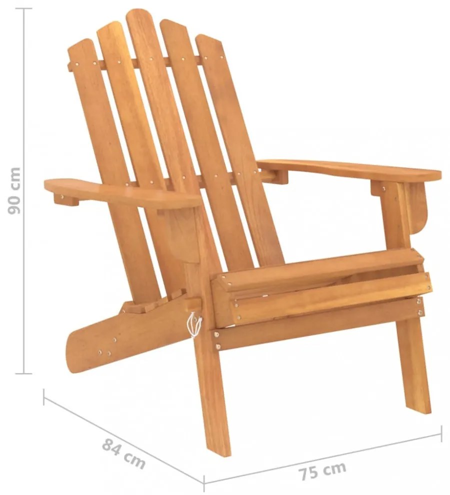 tömör akácfa kerti adirondack szék