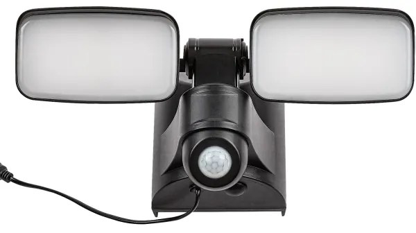 Rabalux 77091 - LESZNO LED napelemes fali lámpa 2x5W, IP54, fekete