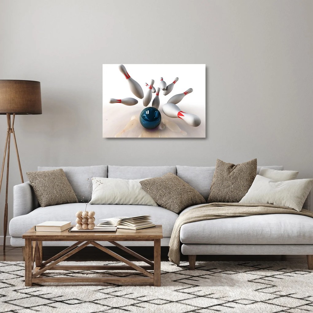 Kép - bowling (üvegen) (70x50 cm)
