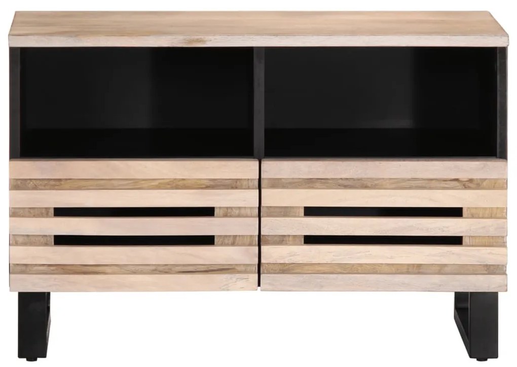 fehér tömör mangófa TV-szekrény 70 x 34 x 46 cm