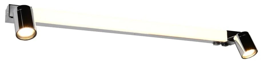 Fényes ezüstszínű LED fali lámpa Enrico – Trio