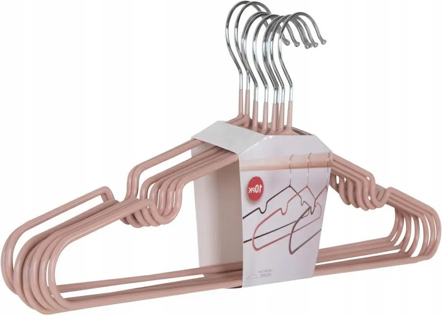 Massa 10 db-os akasztó szett, rózsaszín