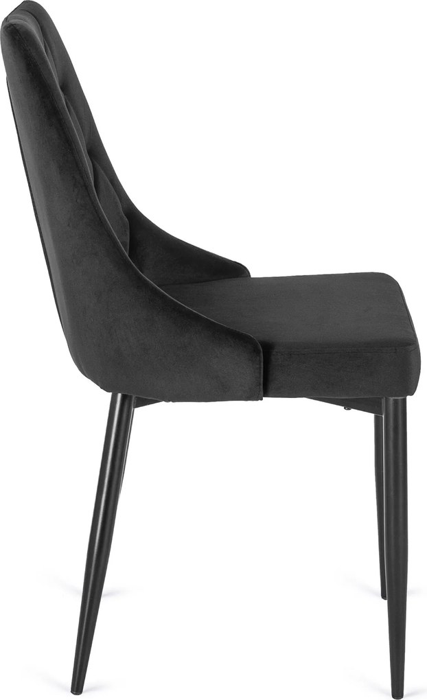 Szék fekete színben, bársony kárpittal CORK