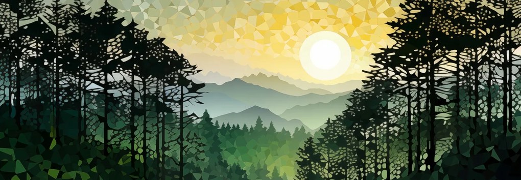 Poszter 95x33cm Természet hangjai mozaik