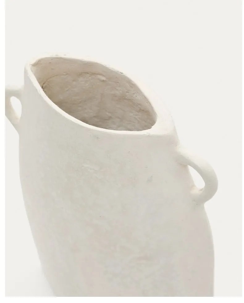 Krémszínű kézzel készített váza (magasság 27 cm) Neti – Kave Home