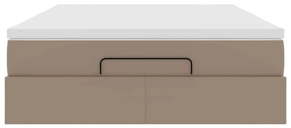 Ottomán ágykeret matraccal Cappucino 140x190cm műbőrrel