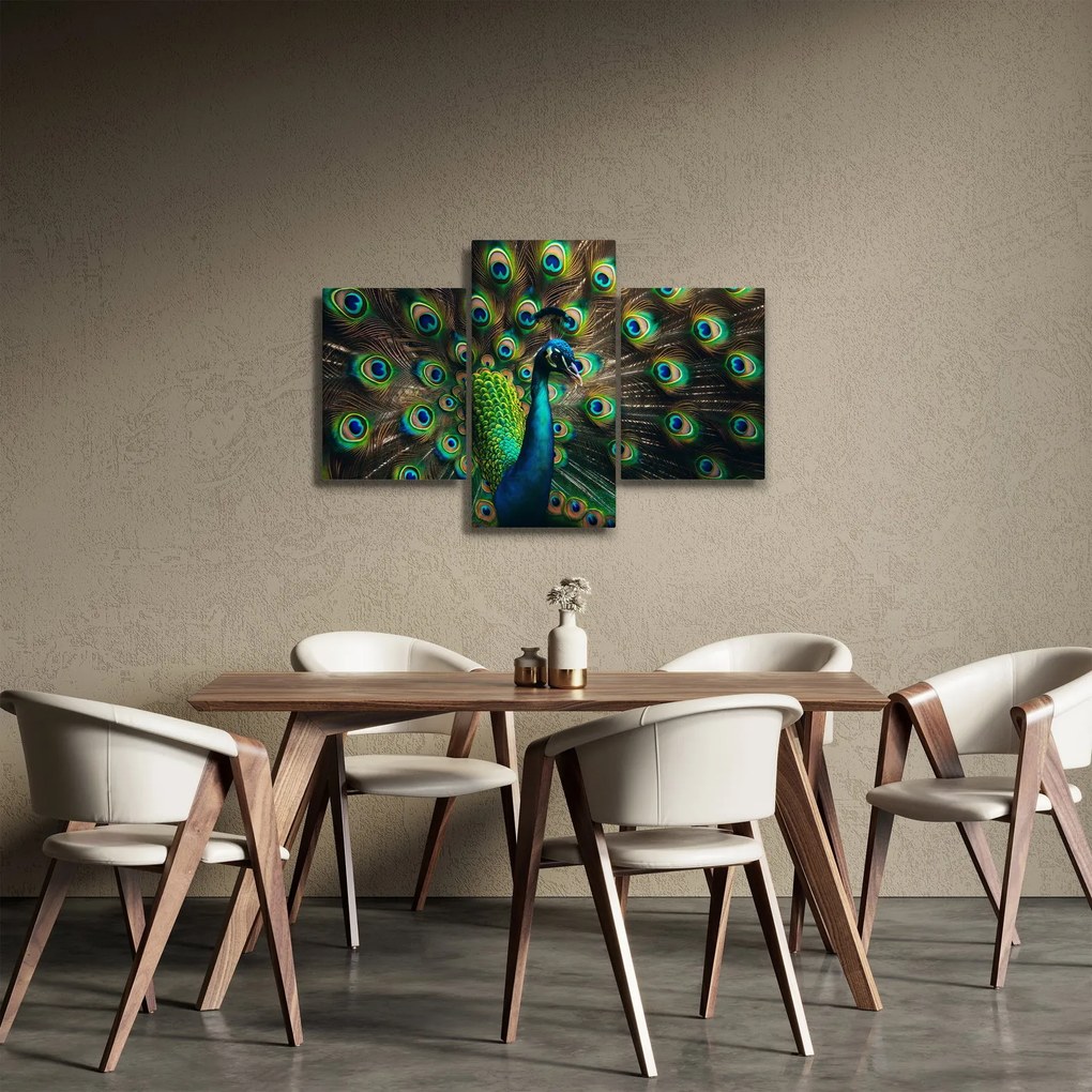 Kép – Pávatoll (90x60 cm)