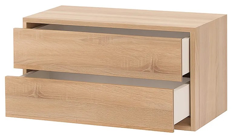 Boxie 2 fiókos fali szekrény 40x80x37 cm sonoma tölgy