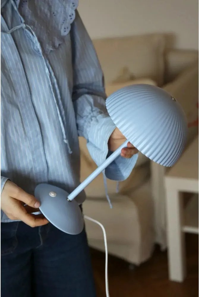 Kék fém asztali lámpa fém búrával (magasság 33,5 cm) Zin – Markslöjd