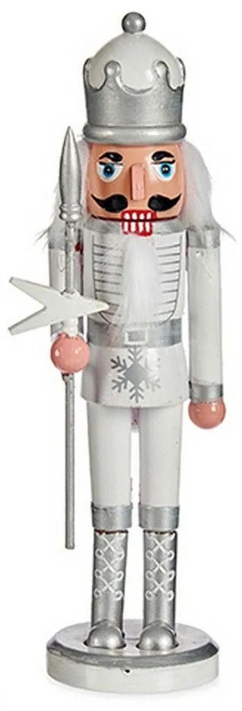Dekoratív nagy diótörő Figura Fehér szürke 81 cm
