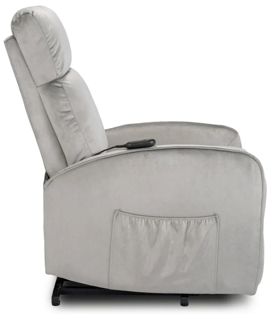 Elektromosan Vezérelhető TV és Relaxfotel Szürke Színben. Felállást Segítő Funkcióval. COLTON