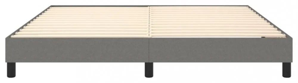 sötétszürke szövet rugós ágykeret 180 x 200 cm