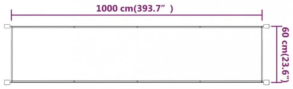 tópszínű oxford-szövet függőleges napellenző 60 x 1000 cm