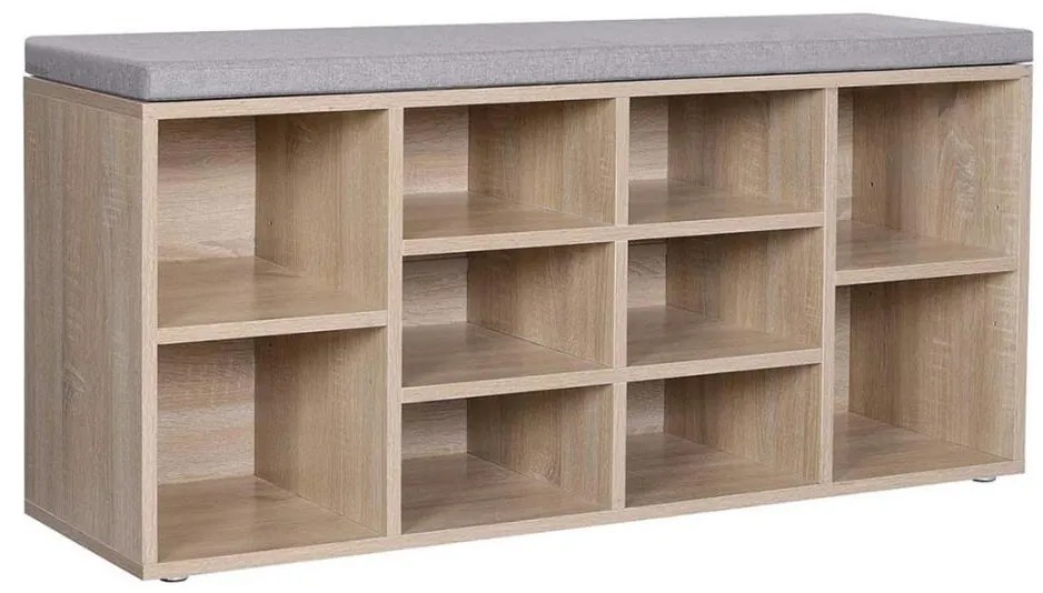 VOREN cipőtároló barna/szürke