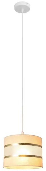 Csillár zsinóron HELEN 1xE27/15W/230V á. 20 cm krém/arany