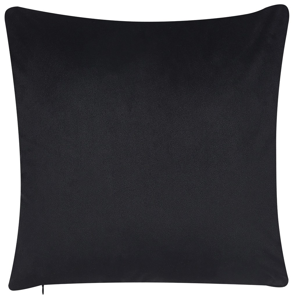 Fekete és arany díszpárna kétdarabos szettben 45 x 45 cm URSINIA Beliani