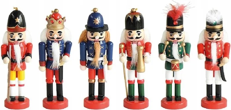 Nutcracker medál, Diótörő 6 db, 13 cm M13607
