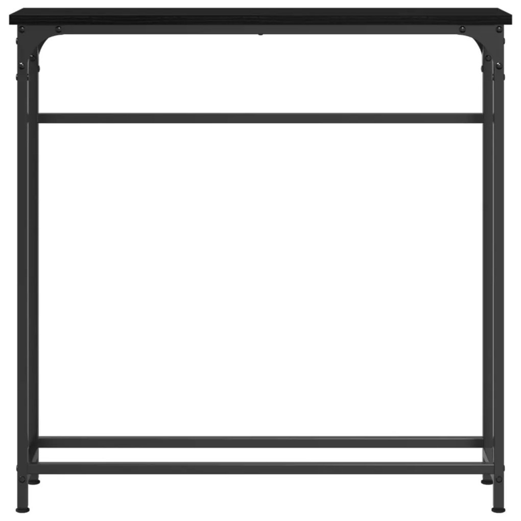 Konzoltábla Fekete Tölgy 75x19,5x75 cm Műanyag