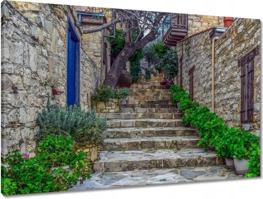 Vászonkép 90x60 Provence Lépcsők Kő