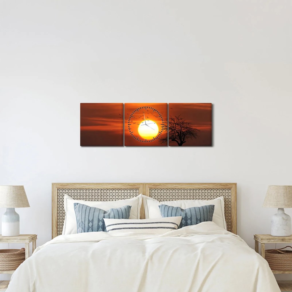 Kép - Naplemente (órával) (90x30 cm)