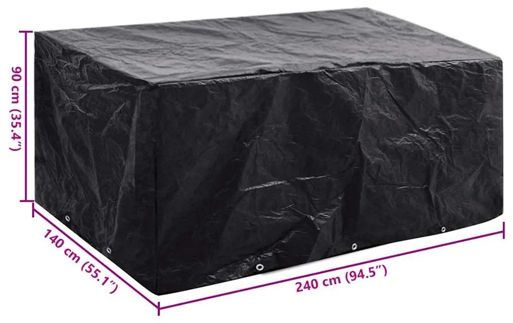 kerti bútor huzat 8 fűzőlyukkal 240 x 140 x 90 cm