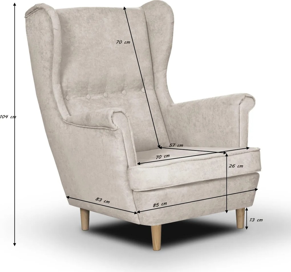 ELI Füles fotel Sárga