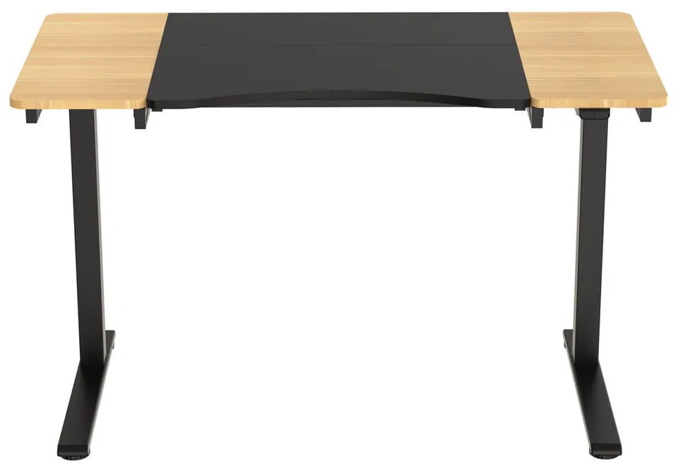 HALDEN íróasztal elektromos magasságállítással, 120x60 cm fekete-burlywood