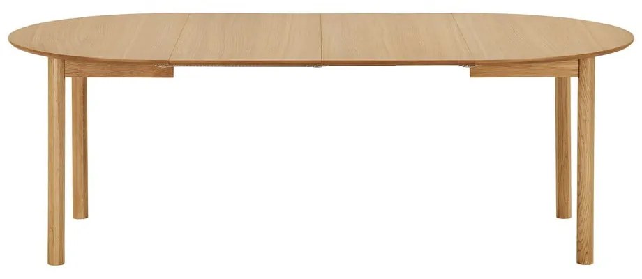 Kerek bővíthető étkezőasztal hosszabbító asztallappal tölgyfa dekorral ø 120 cm Bundaberg – House Nordic