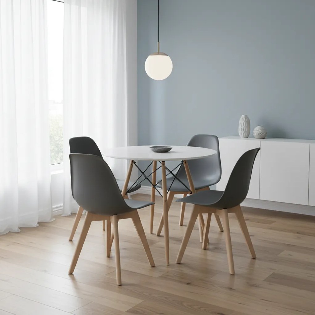 Sötétszürke KITO szék bükkfa lábakkal