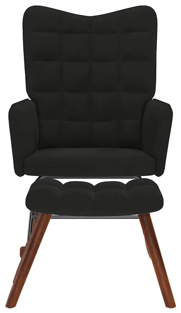 fekete bársony hintaszék ülőkével