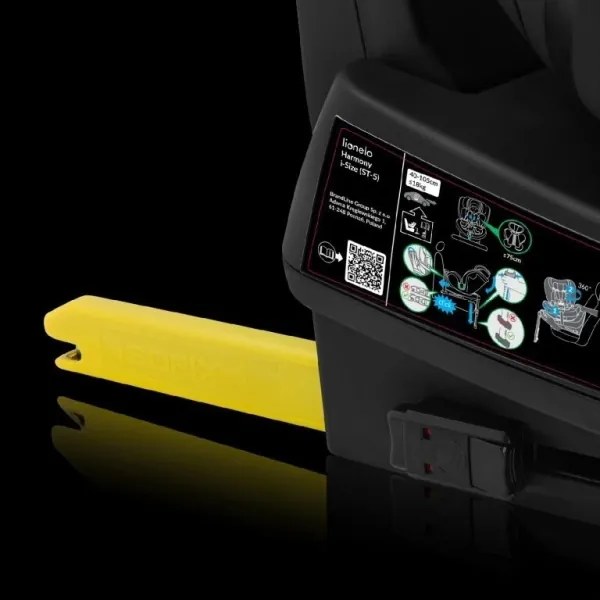 Lionelo HARMONY i-Size 40-150 cm forgatható autósülés alapzattal, szürke