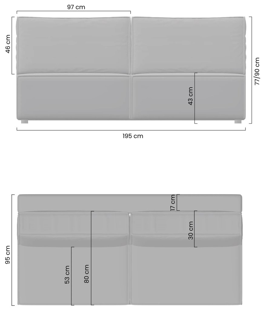 Solvero kanapé ágyfunkcióval - világos bézs plüss Tilia 01