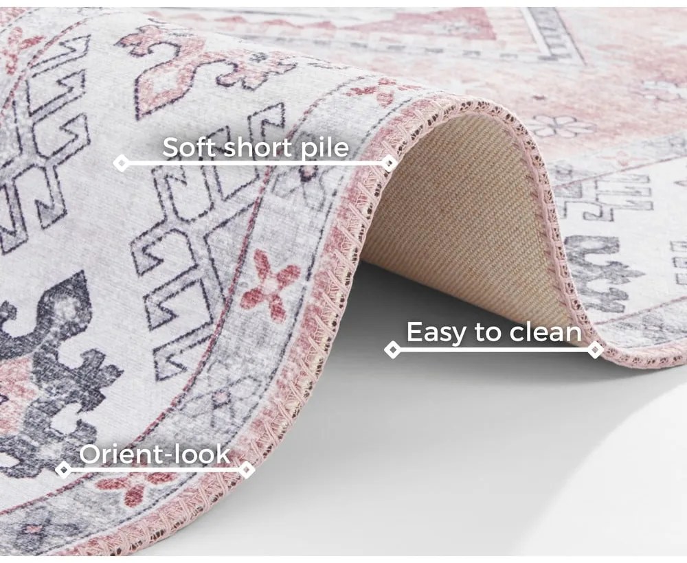 Gratia világos rózsaszín szőnyeg, 120 x 160 cm - Nouristan