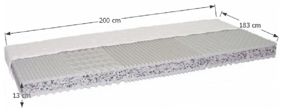 Habszivacs matrac 183 cm Calani . 1015277