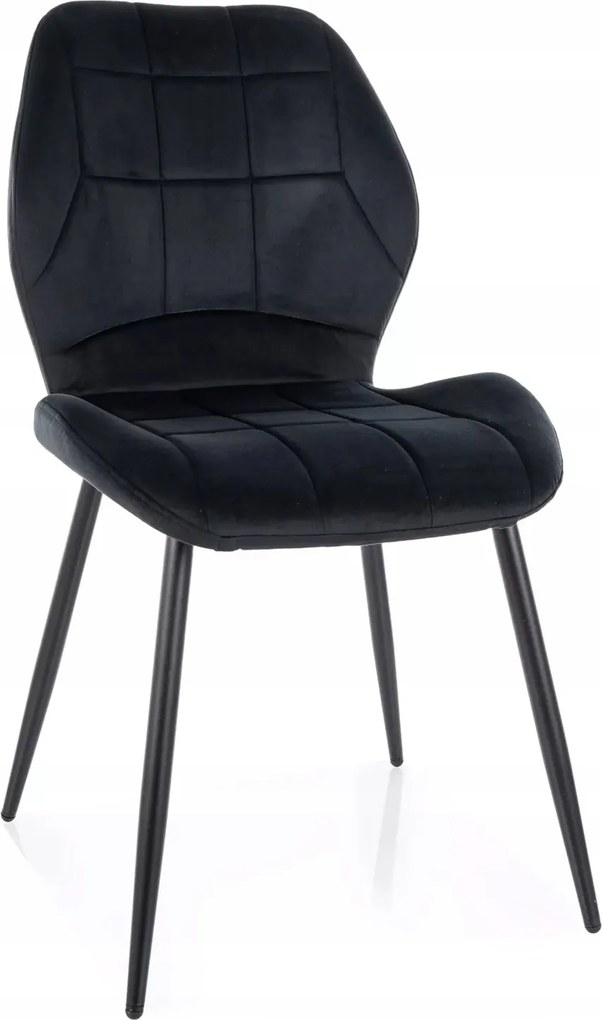 Jake Velvet szék fém váz fekete bársony szövet fekete bluvel 19