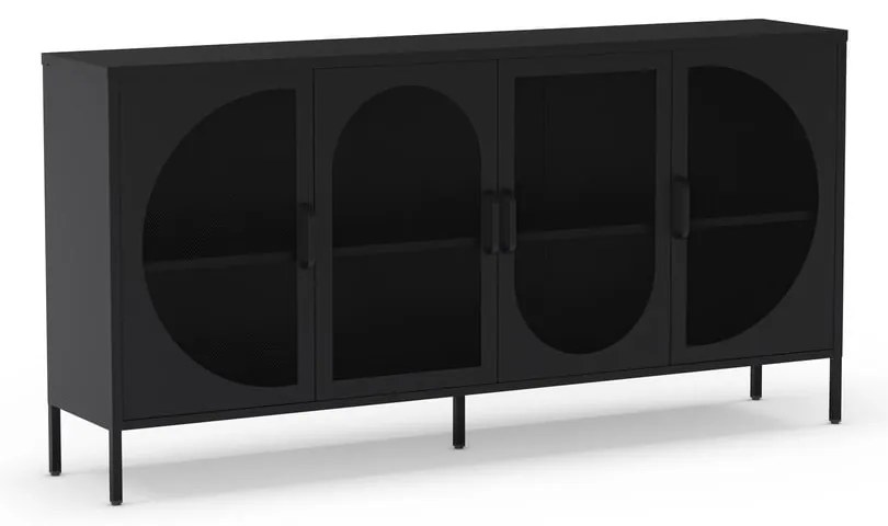 Fekete komód 160x90 cm Tayra – Marckeric