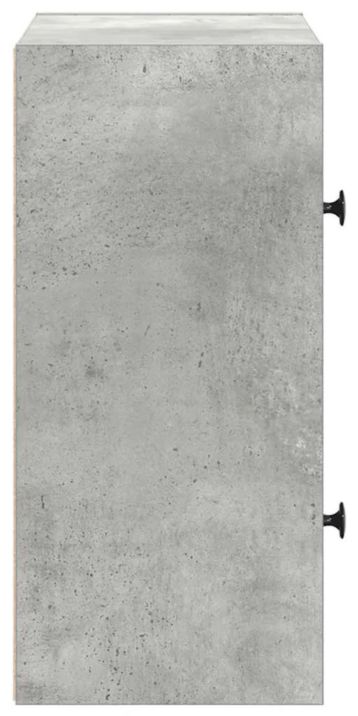 betonszürke szerelt fa könyvespolc 40x24x52 cm