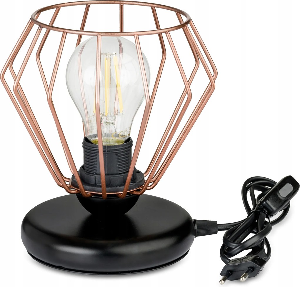 Éjjeli lámpa Loft asztali lámpa led E27 vezeték