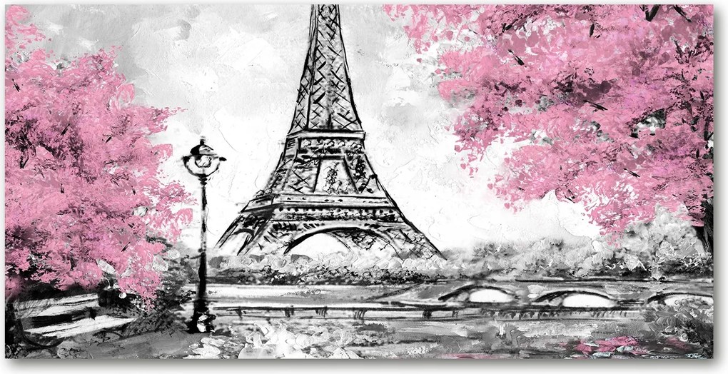 Fotó üvegkép Eiffel-torony Párizs 140x70