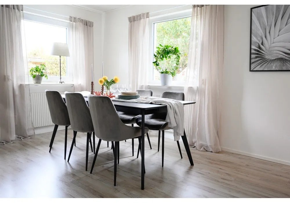 Bővíthető étkezőasztal kőrisfa dekoros asztallappal 90x190 cm Yumi – Rowico