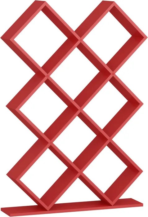 Kumsal könyvespolc, piros, 90 cm